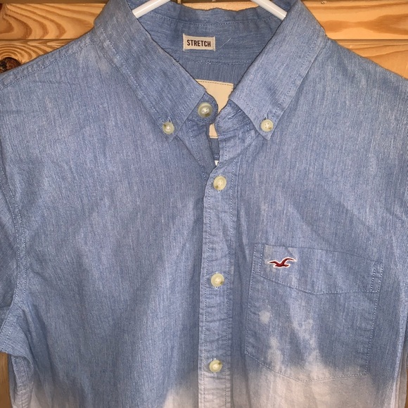 Hollister hombre blue button front shirt shacket size S - Picture 2 of 3